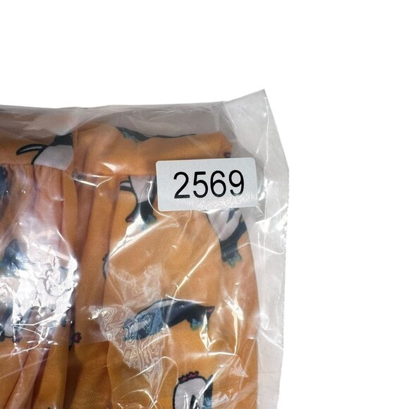 Dot Dot Smile Girls 3 4 Yellow Cap Sleeve Twirl Dress Christmas Winter Penguin - Picture 7 of 7